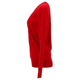 Tommy Hilfiger-Suéter masculino de algodão com gola redonda-Vermelho