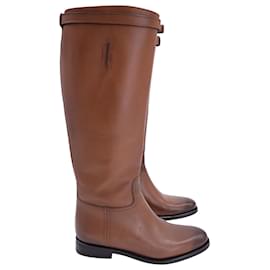 Church's-Church's Riding Knee Boots in Brown Leather-Brown