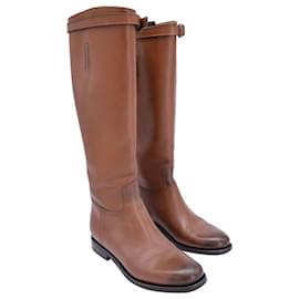 Church's-Church's Riding Knee Boots in Brown Leather-Brown