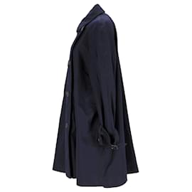 Tommy Hilfiger-Tommy Hilfiger Womens Relaxed Fit Coat in Navy Blue Cotton-Navy blue
