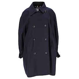 Tommy Hilfiger-Tommy Hilfiger Womens Relaxed Fit Coat in Navy Blue Cotton-Navy blue