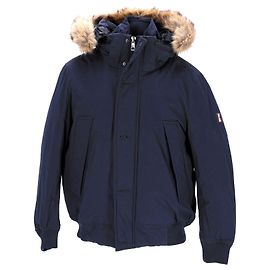 Tommy Hilfiger Bomber da uomo con cappuccio imbottito in piuma Blu navy