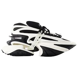 Balmain-Unicorn Sneakers - Balmain - Leather - Black/ White-Black