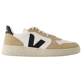Veja-V-10 Sneakers - Veja - Leder - White Sahara-Weiß
