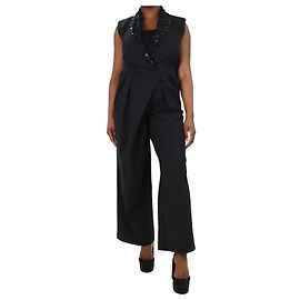 Brunello Cucinelli Mono negro sin mangas - talla M Negro