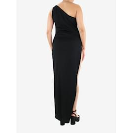 Balmain-Black knit maxi dress - size UK 14-Black