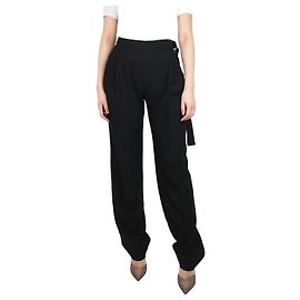 Carven Pantalon plissé noir - taille UK 6 Noir