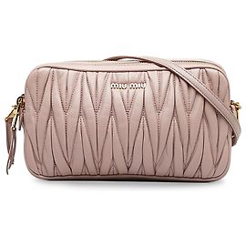 Borsa a tracolla Miu Miu Matelasse rosa Rosa