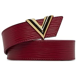 Louis Vuitton-Louis Vuitton Purple Epi Essential V Belt-Purple