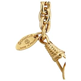 Chanel-Chanel Gold CC Diamond Pendant Necklace-Golden
