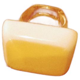 Courreges Ring Neon Yellow Acrylic Yellow