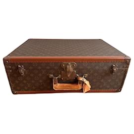 Louis Vuitton-Louis Vuitton Koffer 60 quadratischer Griff-Braun