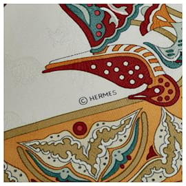 Hermès-Carré Ciels Byzantins Silk Scarf-Brown