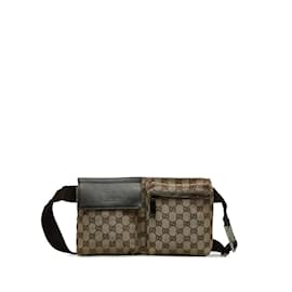 Gucci-GG Canvas Belt Bag 28566-Brown
