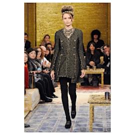 Chanel-12K$ Nuevo París / Chaqueta de tweed negra Byzance-Negro