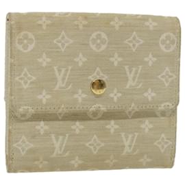 Louis Vuitton-LOUIS VUITTON Mini Lin Porte Monnaie Bier Cartes Crdit Dunne M95309 Auth 56957-Andere