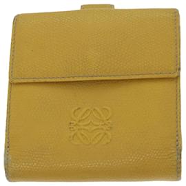 Loewe-LOEWE Wallet Leather 4Set Beige Yellow blue Auth bs9889-Blue,Beige,Yellow