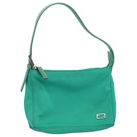 Fendi-FENDI Shoulder Bag Nylon Green Emerald Auth bs9719-Other,Green