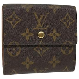 Louis Vuitton-LOUIS VUITTON Monogram Porte Monnaie Bier Cartes Crdit Wallet M61652 Auth ti1297-Monograma