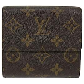 Louis Vuitton-Carteira LOUIS VUITTON Monogram Porte Monnaie Bier Cartes Crdit M61652 Auth ti1297-Monograma