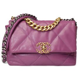Bolsa CHANEL Chanel 19 em Couro Violeta - 101548 Roxo