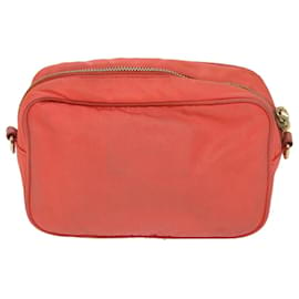 Prada-PRADA Shoulder Bag Nylon Orange Pink Auth 57616-Pink,Orange
