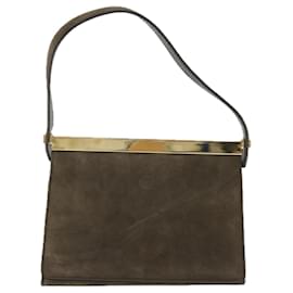 Gucci-GUCCI Shoulder Bag Suede Brown 001 2058 1928 0 Auth ti1288-Brown