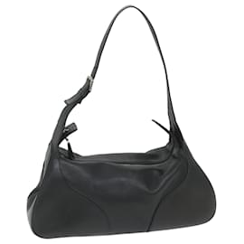 Bally-BALLY Shoulder Bag Leather Black Auth ac2397-Black
