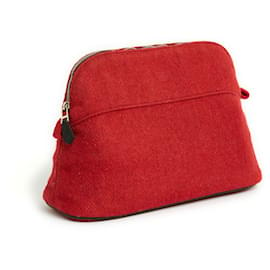 Hermès-Bolide Travel Pouch MM Wool Red-Red