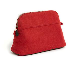 Hermès-Bolide Travel Pouch MM Wool Red-Rouge