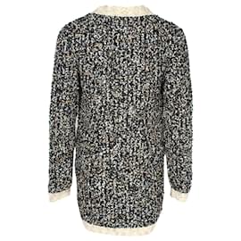 Chanel-Cardigan Chanel in tweed metallizzato in lana nera-Altro