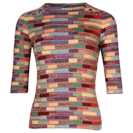 Chanel-Chanel Striped Sweater in Multicolor Cashmere-Multiple colors