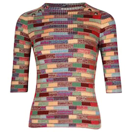 Pull rayé Chanel en cachemire multicolore Autre Imprimé python