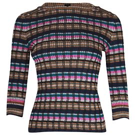 Gestreifter Chanel-Pullover aus mehrfarbiger Wolle Andere Python drucken