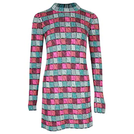 Chanel-Mini-robe en maille Chanel en laine d'alpaga multicolore-Autre,Imprimé python
