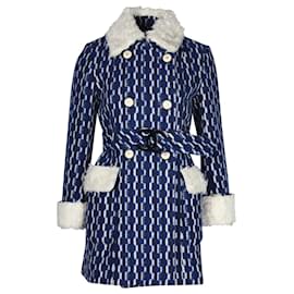 Chanel-Manteau long à boutonnage doublé Chanel en laine bleue-Autre