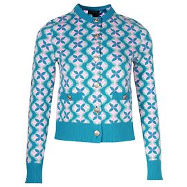 Chanel 2017 Cardigan Coco Cuba en Cachemire Bleu Autre