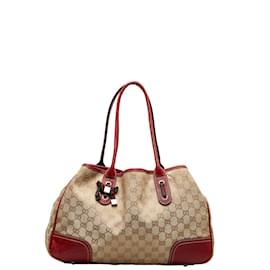 Gucci-GG Canvas Princy Tote Bag 163805-Braun