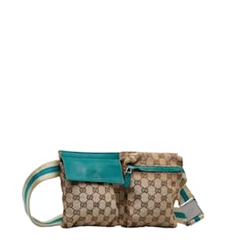 Gucci-GG Canvas Belt Bag 28566-Brown