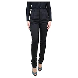 Saint Laurent-Black tailored trousers - size UK 8-Black