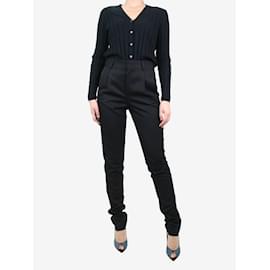 Saint Laurent-Pantalon tailleur noir - taille UK 8-Noir