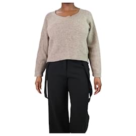 Vince-Neutral wool-blend jumper - size L-Other