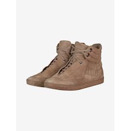 Christian Dior-Neutral suede high top trainers - size EU 36.5-Other