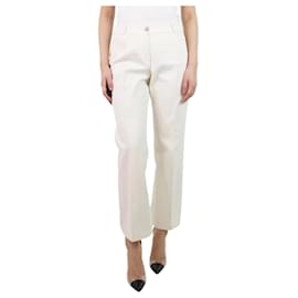 Chanel-Pantaloni in cotone color crema - taglia UK 14-Crudo