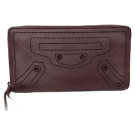 balenciaga city portefeuille vieilli marron Marron foncé