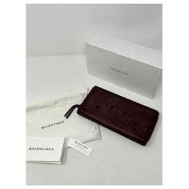 Balenciaga-balenciaga city wallet aged brown-Dark brown