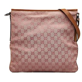 Gucci-Bandolera de lona rosa con GG de Gucci-Rosa