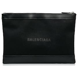 Balenciaga-Balenciaga Pochette Clip M noire marine-Noir