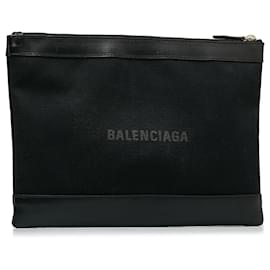Balenciaga-Balenciaga Pochette Clip M noire marine-Noir