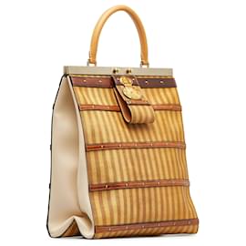 Louis Vuitton-Bolso tote Louis Vuitton con marco de corona marrón GM-Castaño,Beige